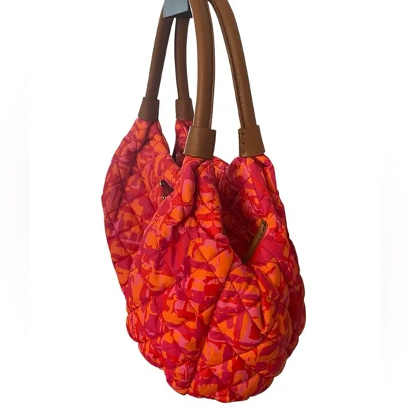 KATE SPADE Quilted Nylon Top Handle / Shoulder Bag w Storybook Lining - Picture 3 of 13